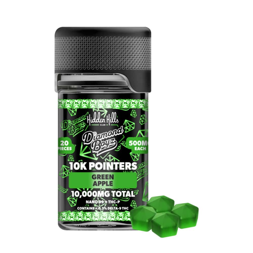HIDDEN HILLS — DIAMOND BOYZ POINTERS D9 10,000mg GUMMIES