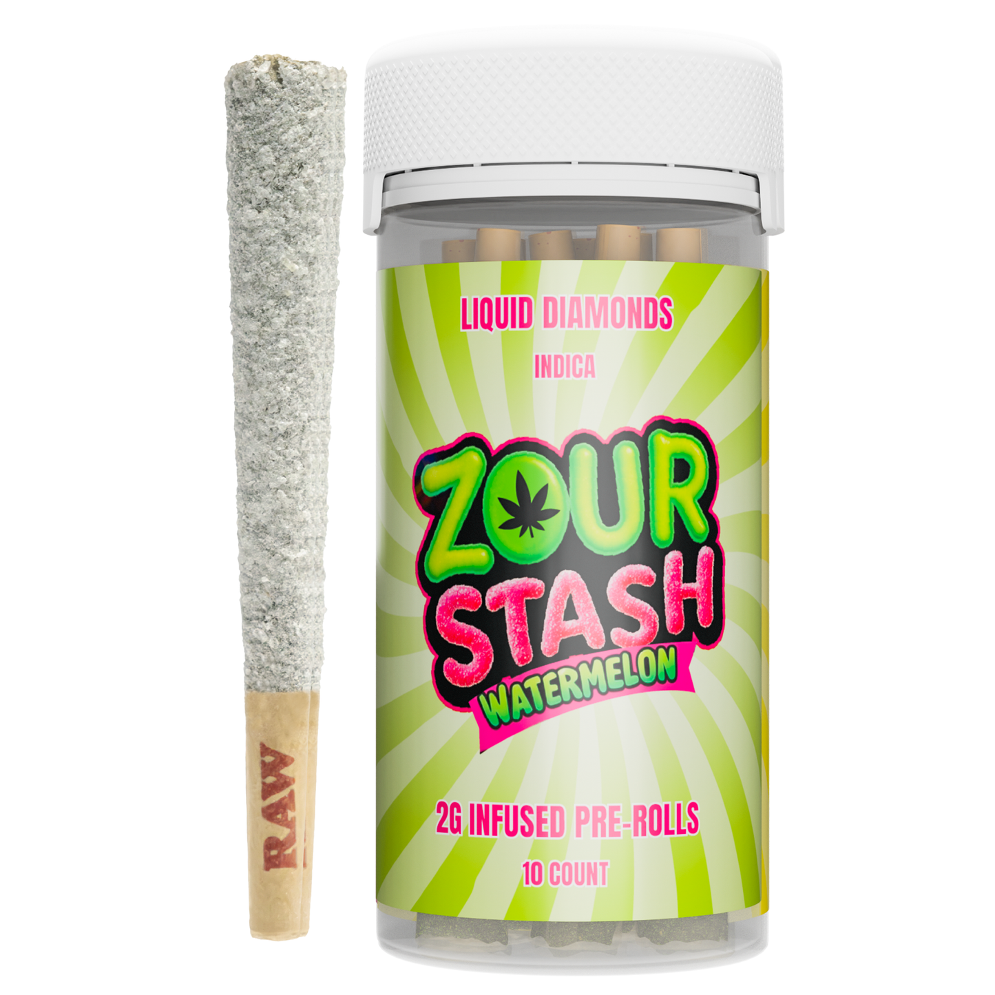 ZOUR STASH — LIQUID DIAMONDS INFUSED 2g PRE-ROLLS 10ct
