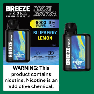 Breeze Prime 5%/6000 Puff Disposable Vape (IN-STORE ONLY)