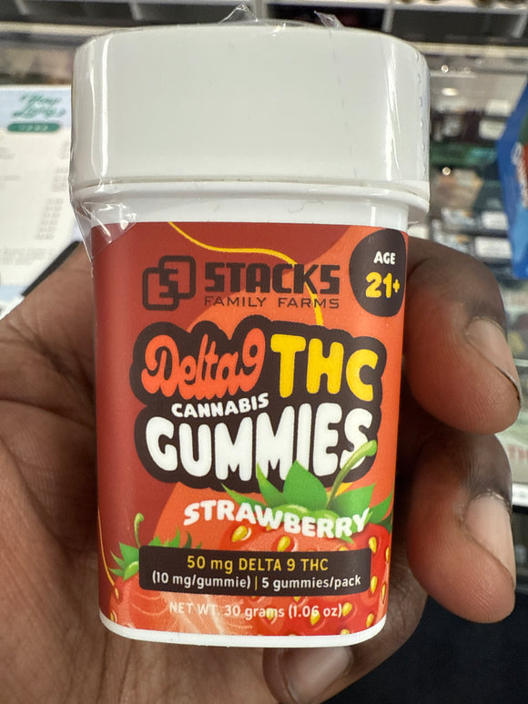 Stacks Family Farms Delta 9 THC cannabis gummies 50 mg