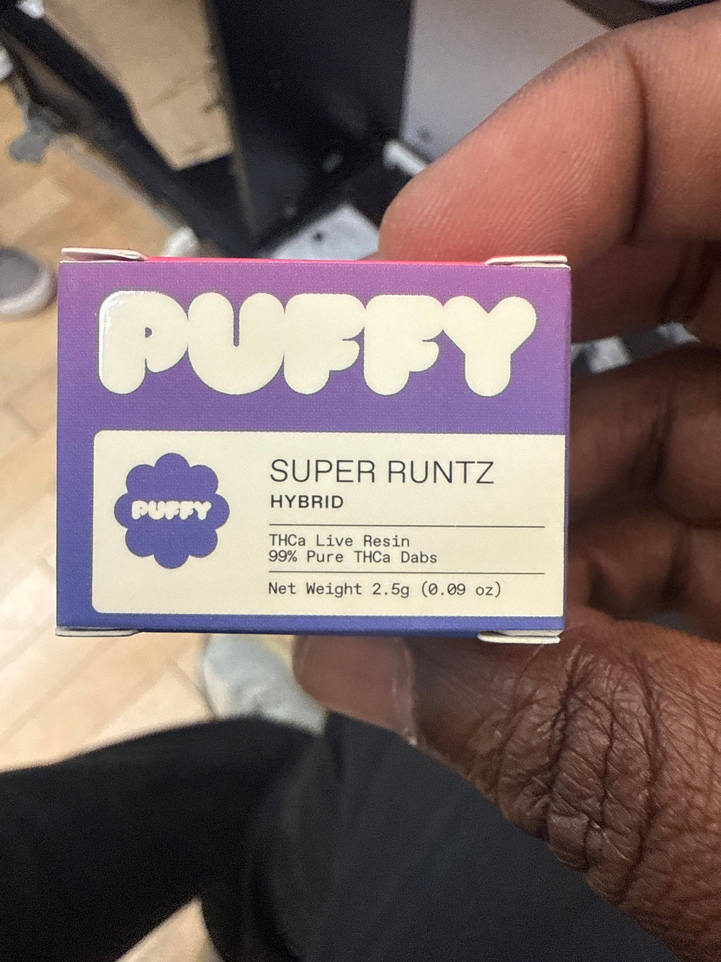 Puffy 2.5 gram live resin Super Runtz