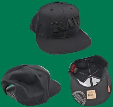 Raw Black on Black Baseball Cap