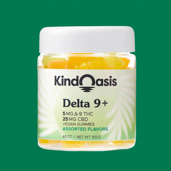 Kind Oasis Delta 9 5mg + CBD 25mg Gummies