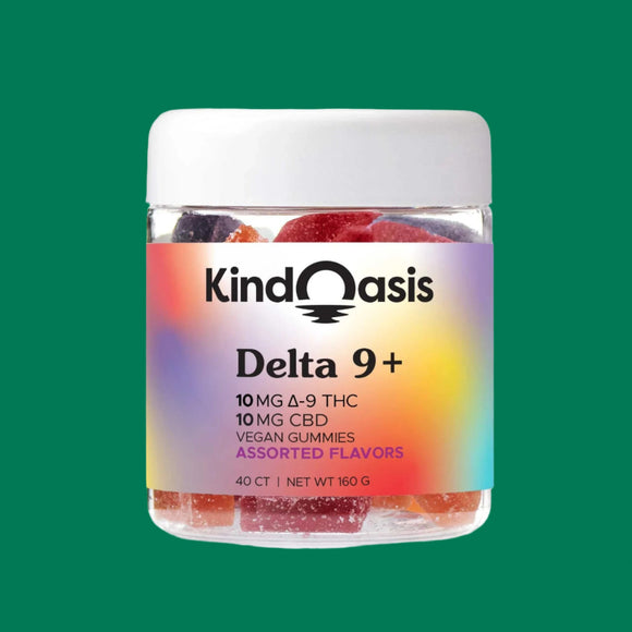 Kind Oasis Delta 9 10mg + CBD 10mg Gummies