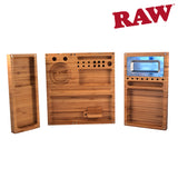 Raw Bamboo Triple Flip Tray-w/magnet