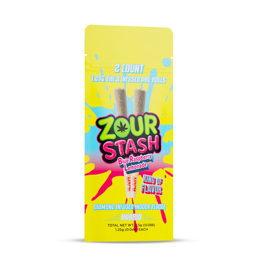 ZOUR STASH — THCA INFUSED 1.25G PRE-ROLLS