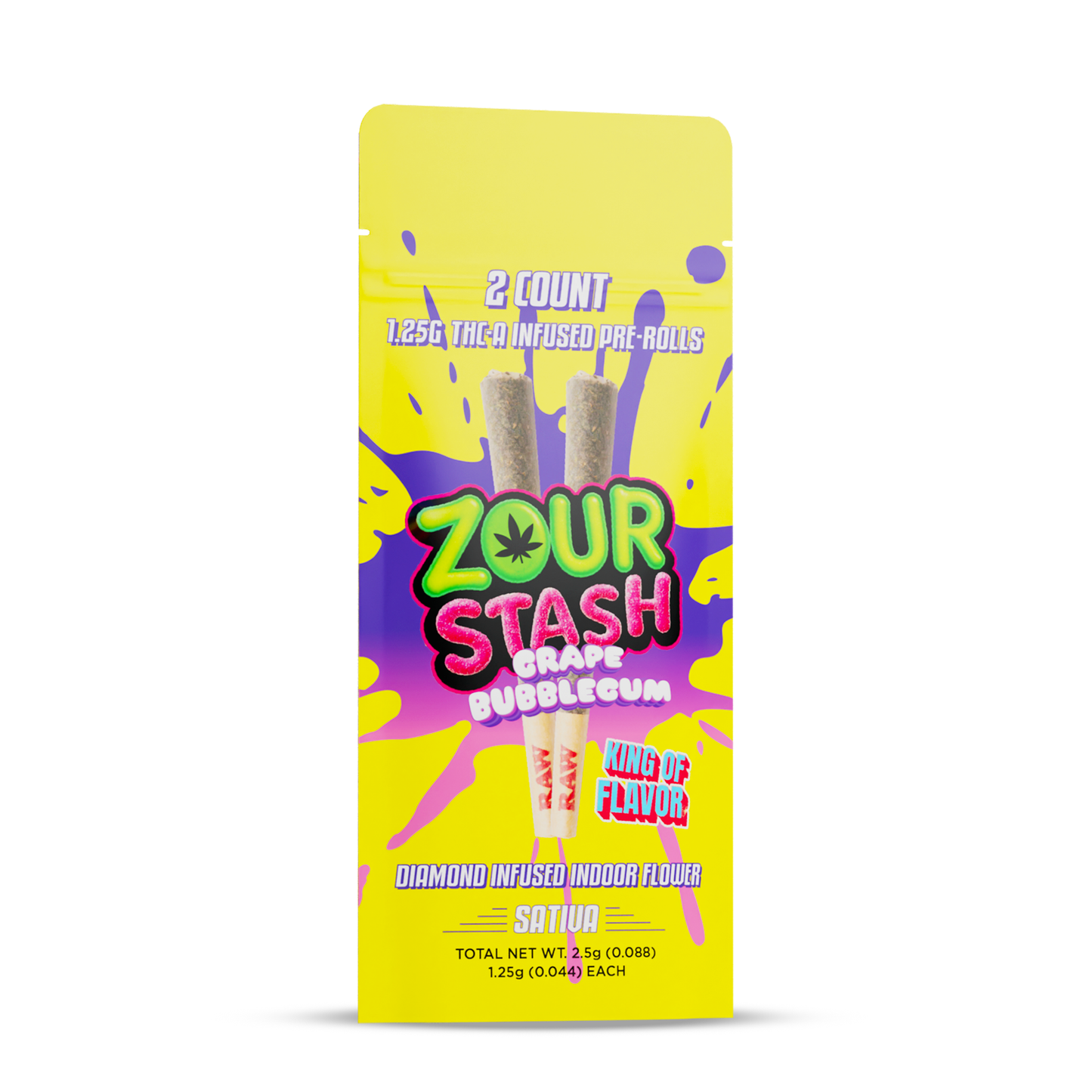 ZOUR STASH — THCA INFUSED 1.25G PRE-ROLLS