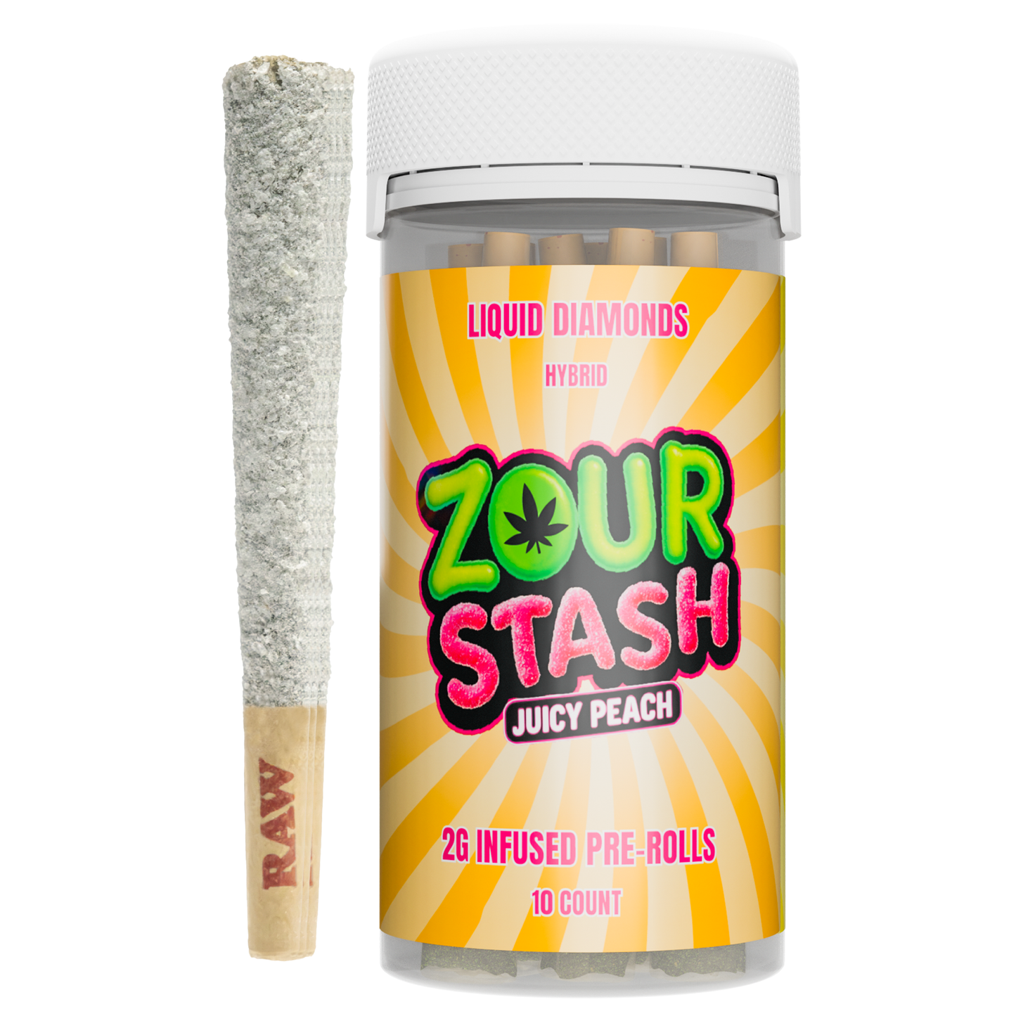 ZOUR STASH — LIQUID DIAMONDS INFUSED 2g PRE-ROLLS 10ct