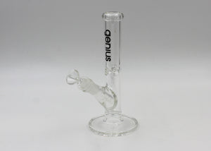 GENIUS 8" Clear Glass Water Pipe